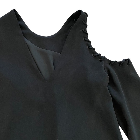 Iro Bherock Cold-Shoulder Long-Sleeve Crepe Top, Black, Size 36 (S) - Picture 6 of 10